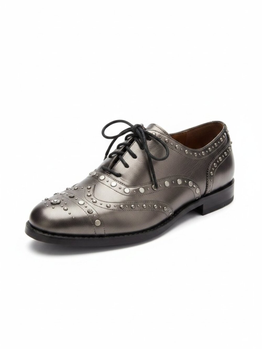 Coach Tegan Oxford Loafers Silver size 38.5